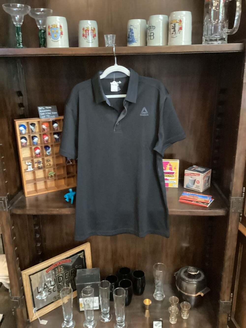 Lg Polo Shirt Black Golf Moisture Management Men's